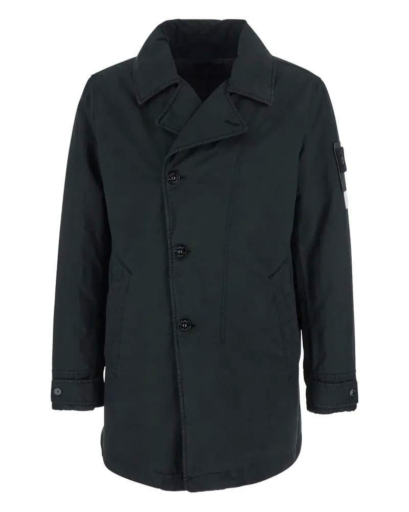 Stone Island Doppelreihiger Mantel - Blau Blau