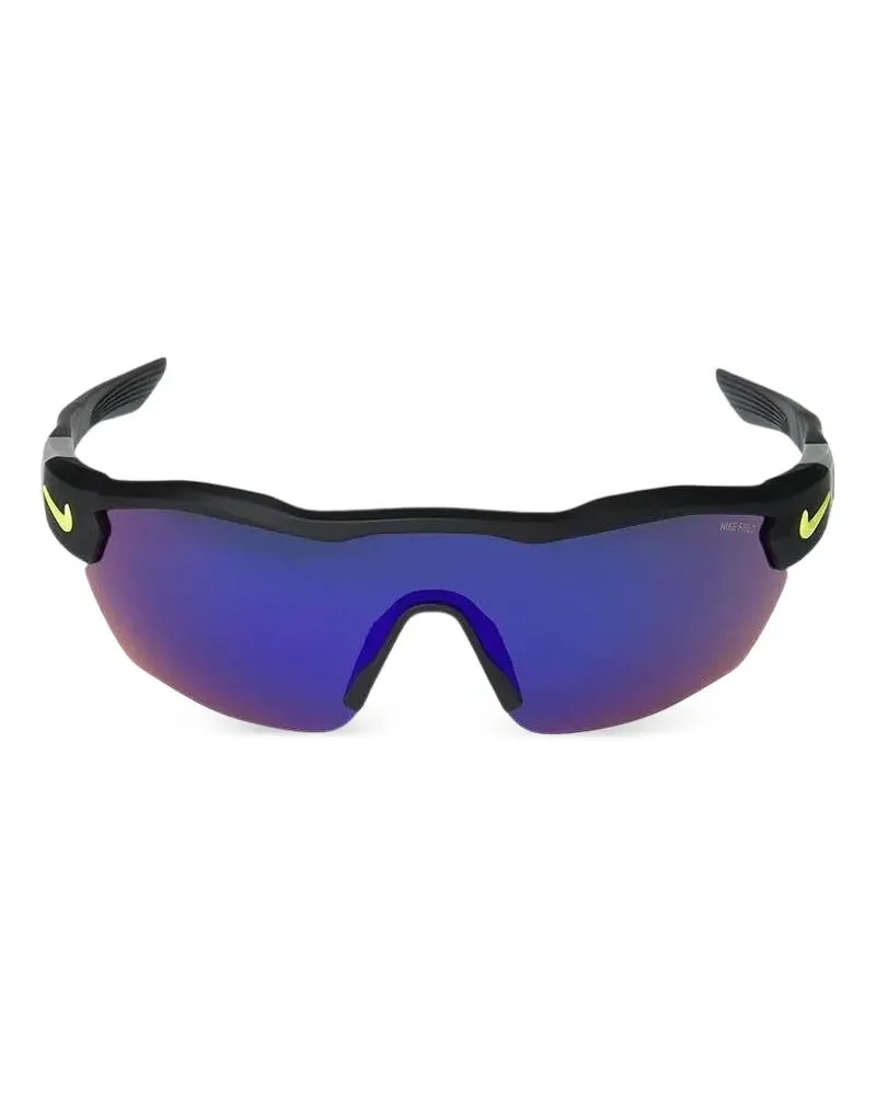 Nike Show X3 Elite L Sonnenbrille mit geometrischem Gestell - Schwarz Schwarz