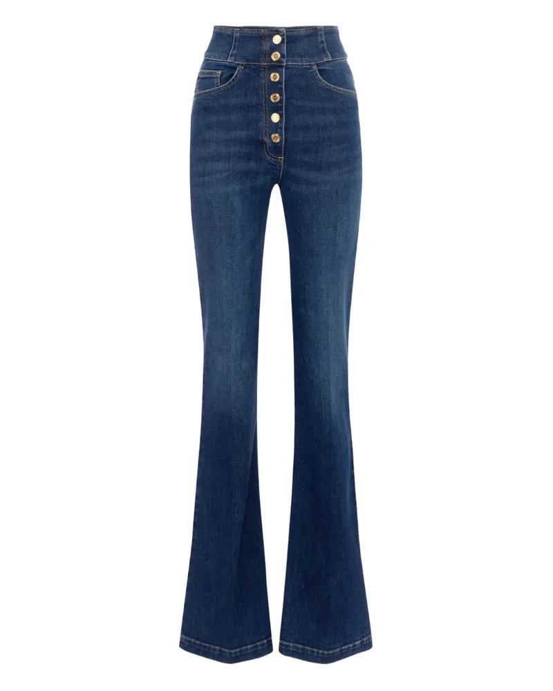 Elisabetta Franchi Jeans mit hohem Bund - Blau Blau