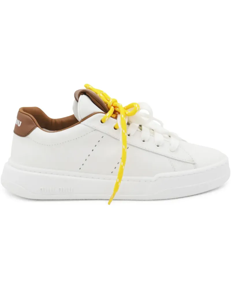 Miu Miu Sneakers mit dicker Sohle - Weiß Weiß