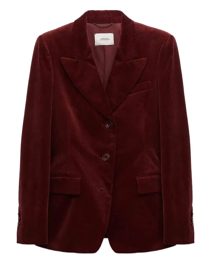 Dorothee Schumacher Blazer aus Cord mit steigendem Revers Rot