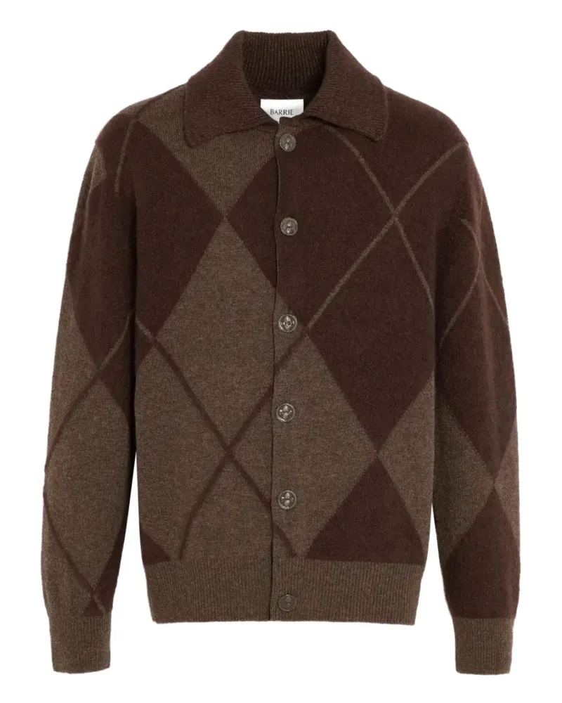 Barrie Cardigan mit Argyle-Muster - Braun Braun