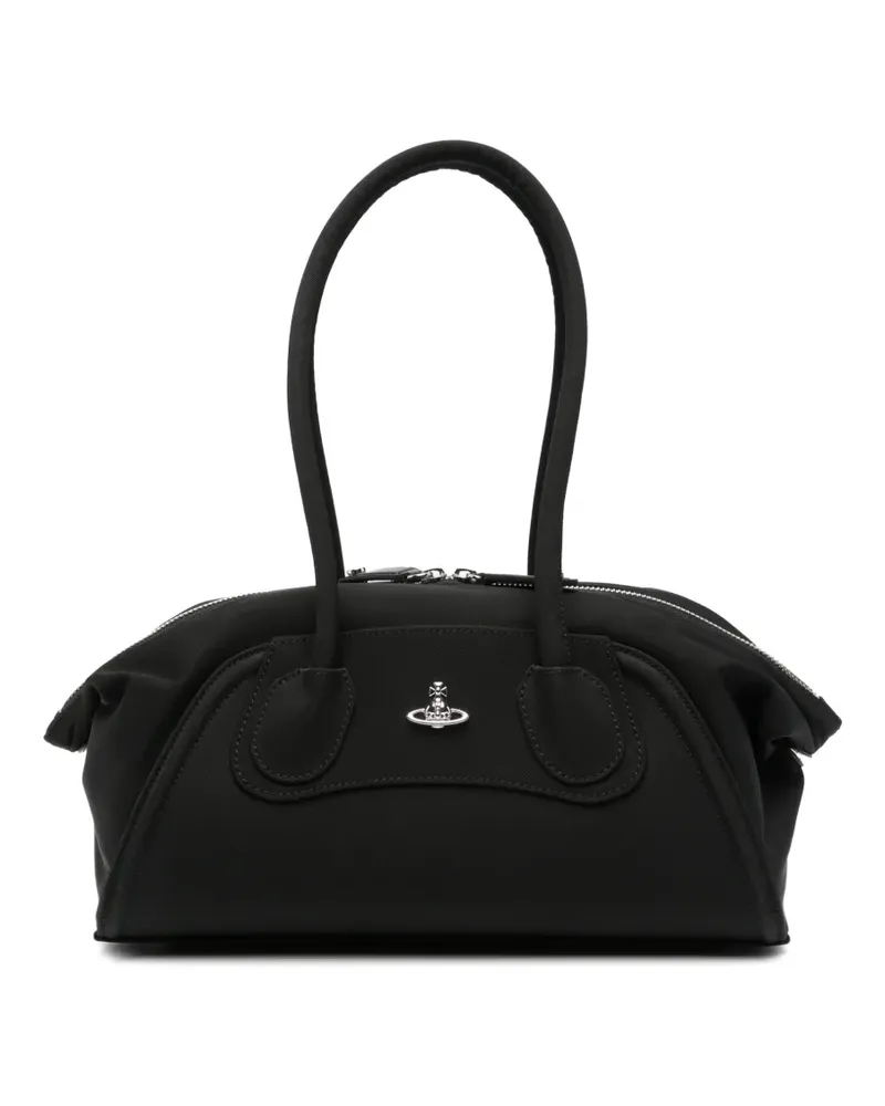 Vivienne Westwood Schultertasche mit Logo-Schild - Schwarz Schwarz