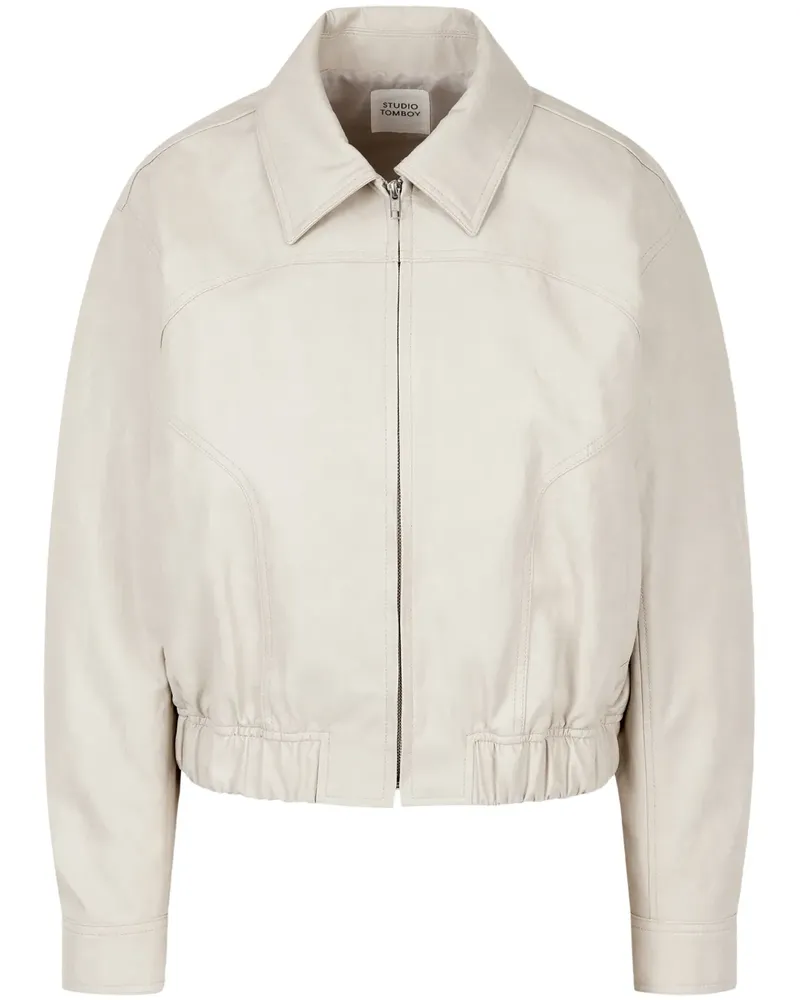 STUDIO TOMBOY Bomberjacke aus Faux-Leder - Grau Grau