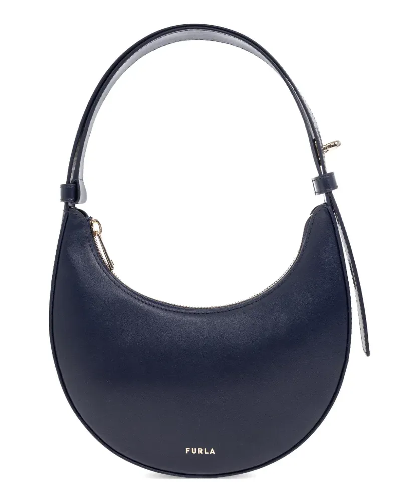 Furla Delizia zip leather mini tote bag - Blau Blau