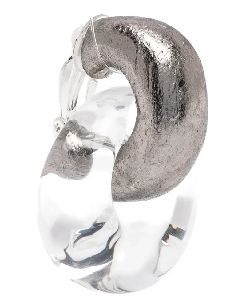 Monies Havana interlocking hoop earrings - Silber Silber