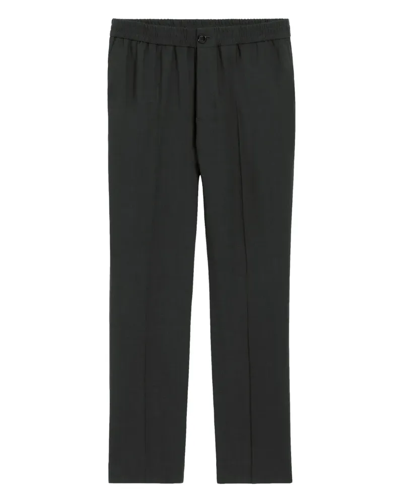 AMI Paris Gerade Hose mit elastischem Bund - Schwarz Schwarz