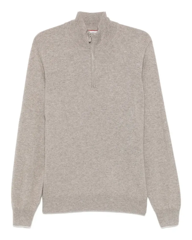 Brunello Cucinelli quarter-zip sweater - Nude Nude