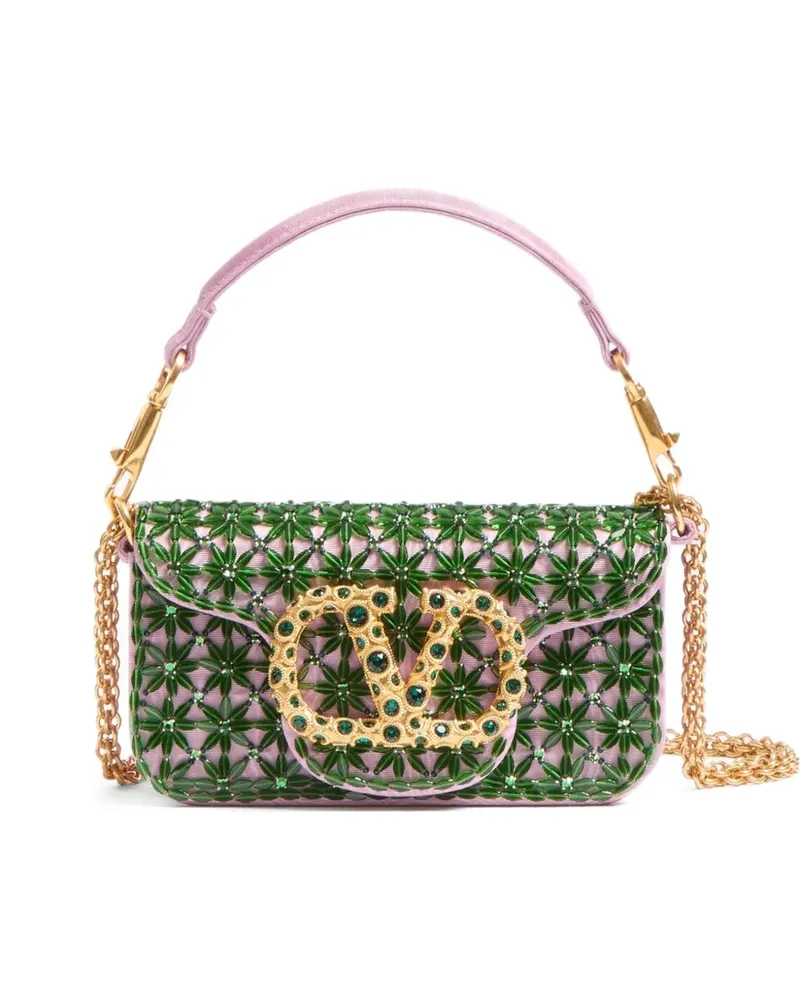 Valentino Garavani Kleine Locò Schultertasche - Grün Grün