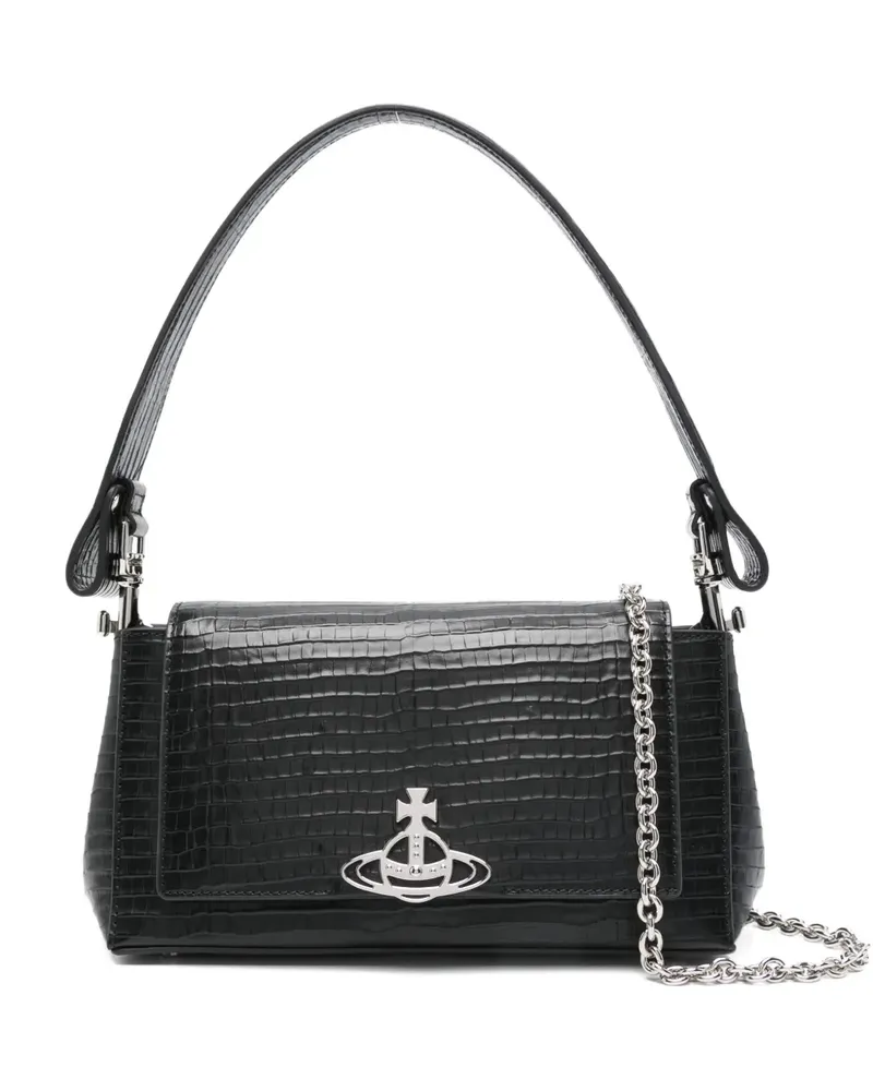 Vivienne Westwood Schultertasche mit Haselnussbraun - Schwarz Schwarz
