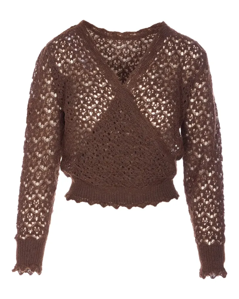 Twin-Set Langärmeliger Pullover - Braun Braun