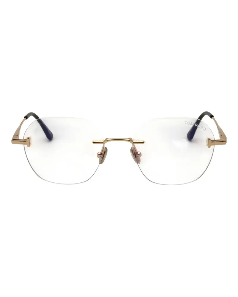 Tom Ford rimless round-frame glasses - Gold Gold