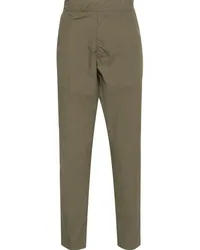 Low Brand Tapered-Bundfaltenhose aus Popeline Grün