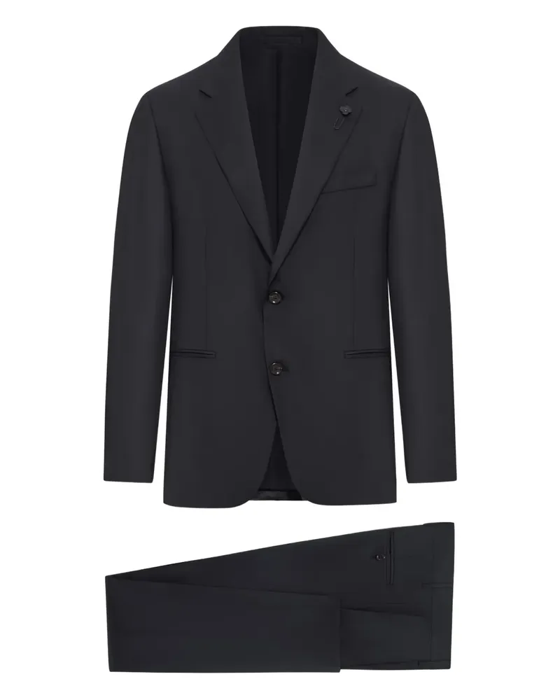 LARDINI single-breasted wool suit - Schwarz Schwarz