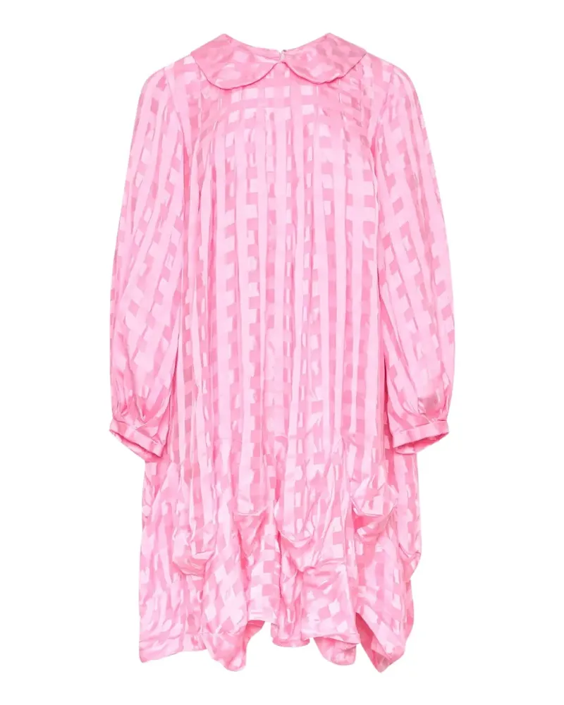 Comme des Garçons Kariertes Kleid mit Bubikragen - Rosa Rosa