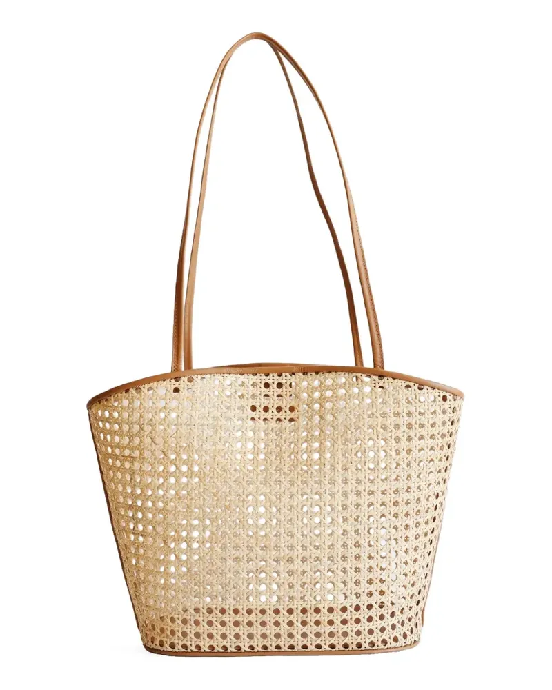 BEMBIEN Mirella woven tote bag - Nude Nude