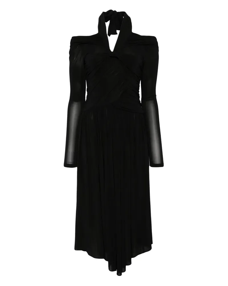 Isabel Marant Valentine Midikleid - Schwarz Schwarz