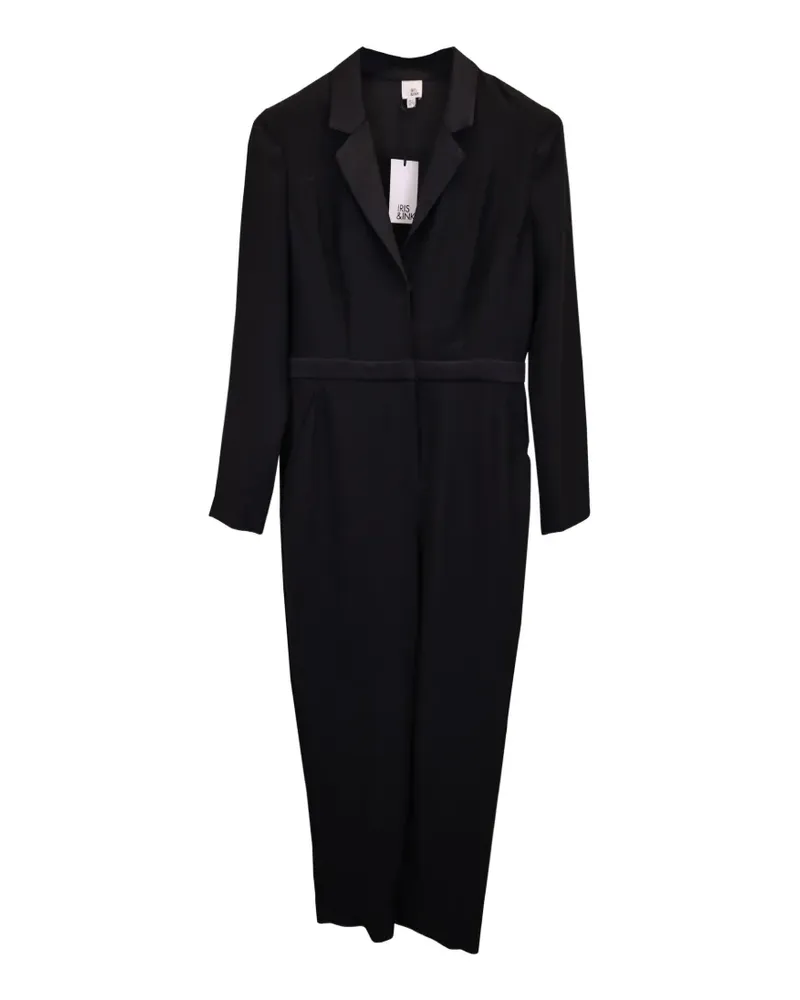 Iris & Ink tuxedo-style jumpsuit - Schwarz Schwarz