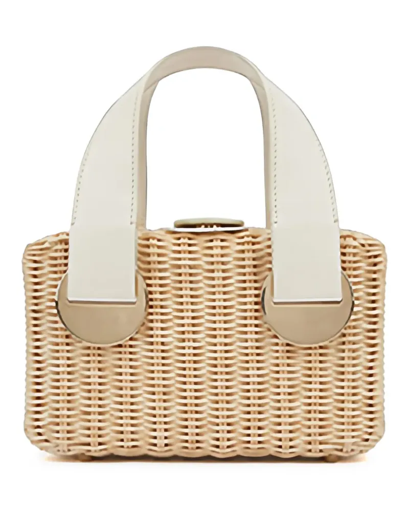 Rodo Laurelle Tote Bag aus Korbgeflecht - Nude Nude