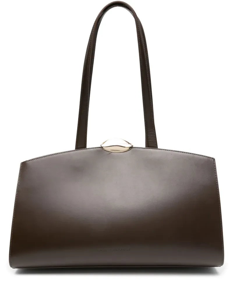 Benedetta Bruzziches Schultertasche mit abgerundetem Saum - Braun Braun