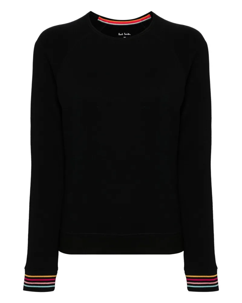 Paul Smith Sweatshirt mit gestreiften Bündchen - Schwarz Schwarz