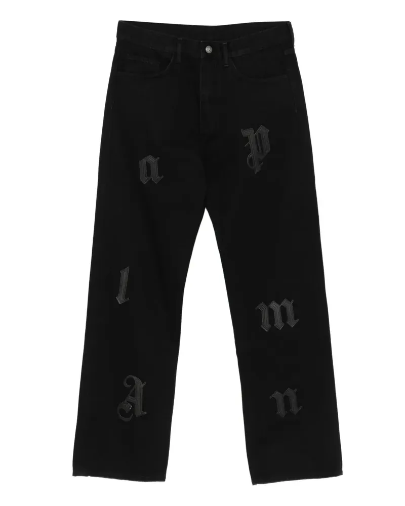 Palm Angels Jeans mit Logo - Schwarz Schwarz