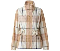 Karierte Jacke mit Kordelzug - Nude