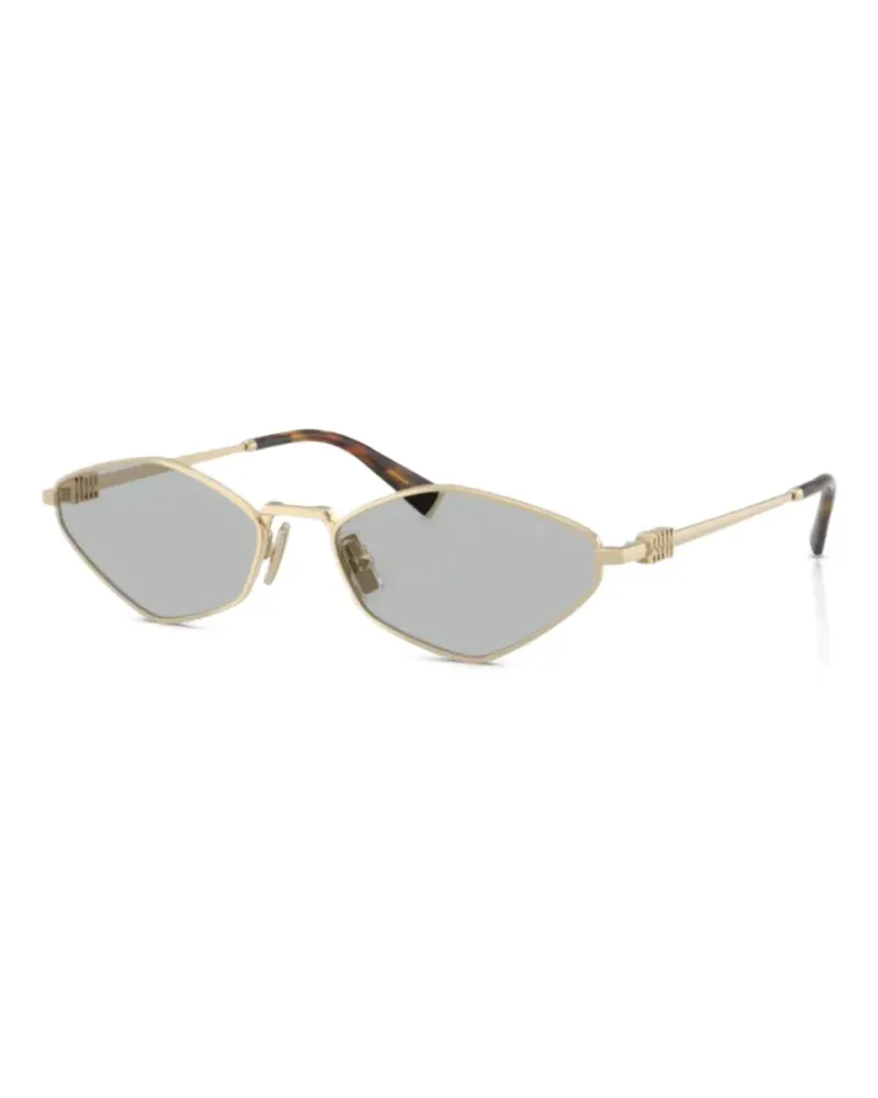 Miu Miu Sonnenbrille mit sechseckigen Gläsern - Gold Gold
