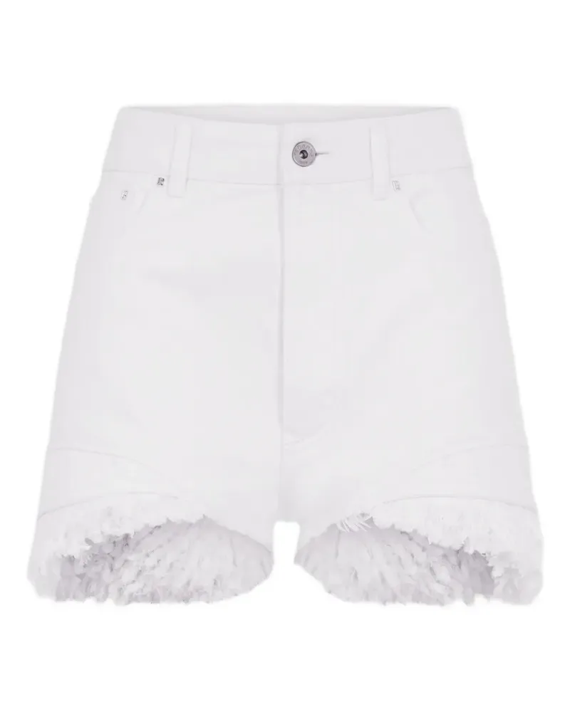 Paco Rabanne Jeans-Shorts mit Fransen - Weiß Weiß