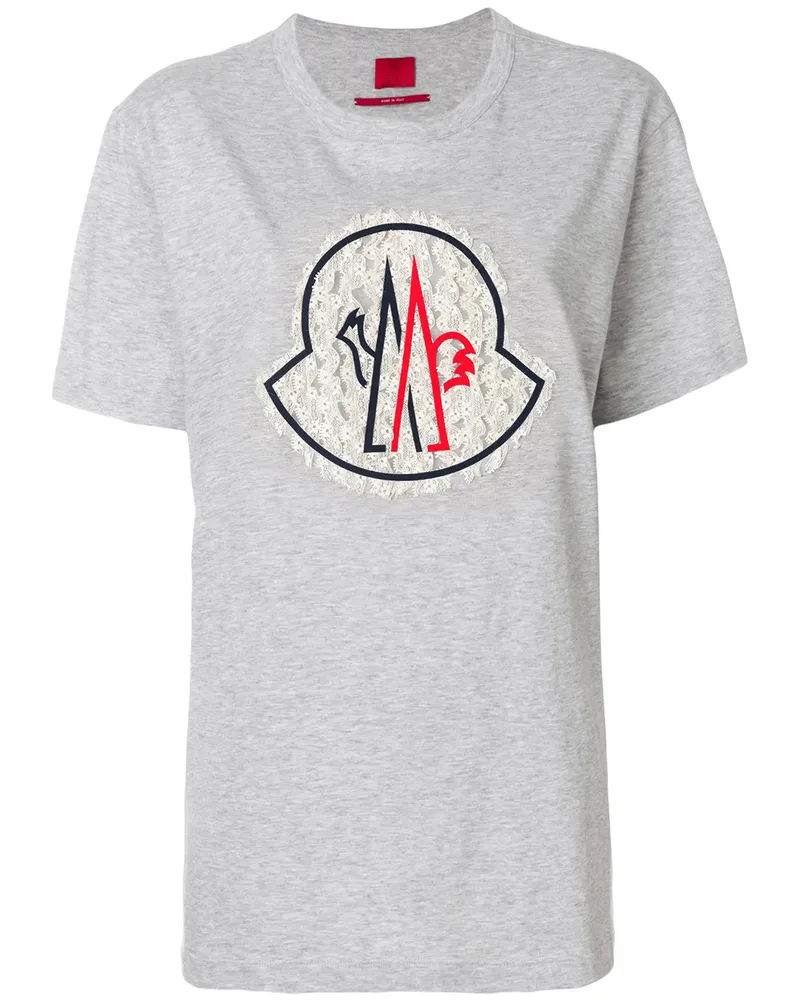 Moncler T-Shirt mit rundem Ausschnitt - Grau Grau