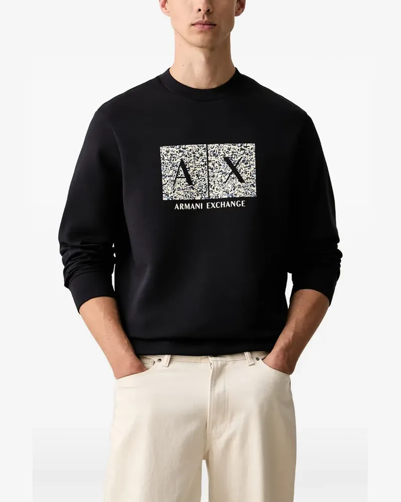 Armani Exchange logo-print sweatshirt - Schwarz Schwarz