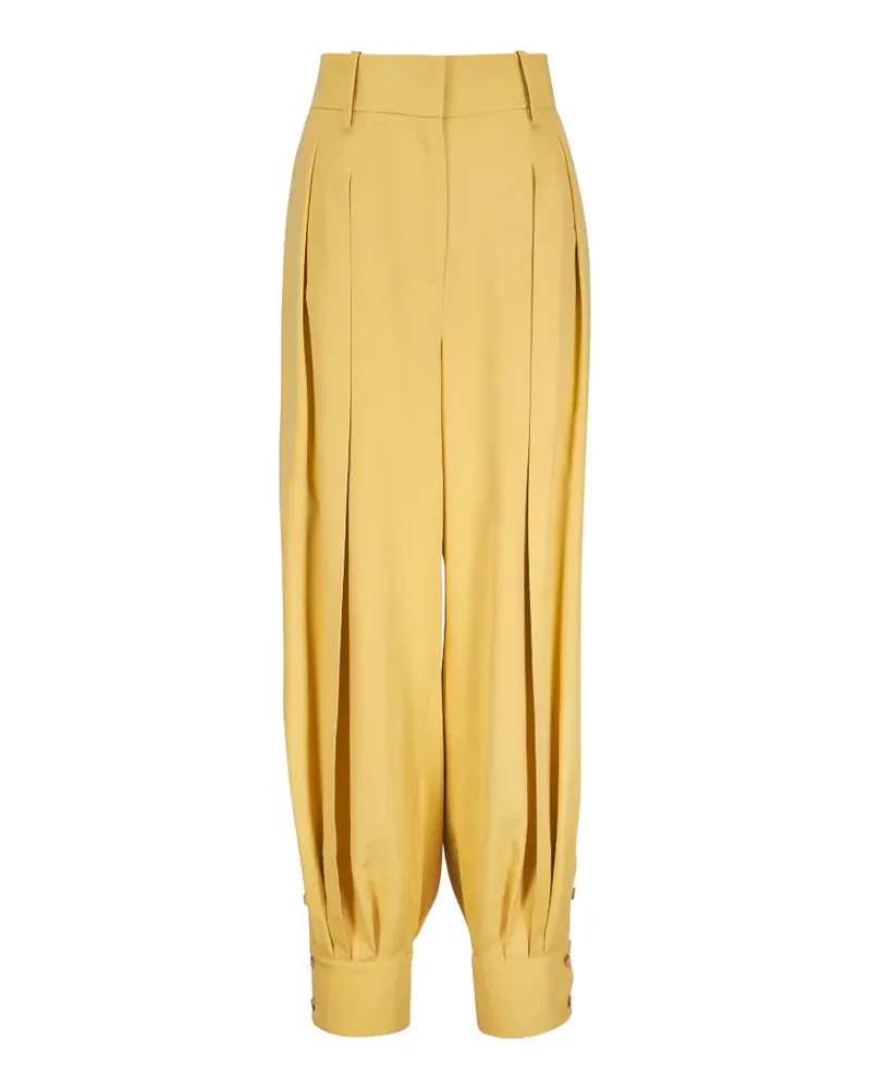 Michael Kors pleated button-cuff trousers - Gelb Gelb