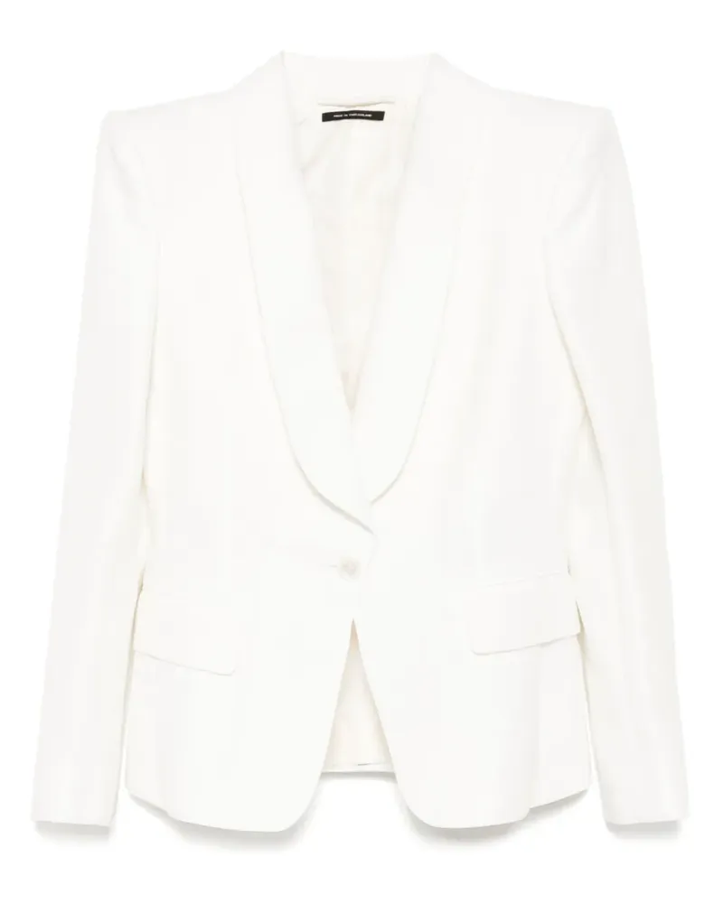 Tom Ford Einreihiges Sakko mit Schalrevers - Weiß Weiß