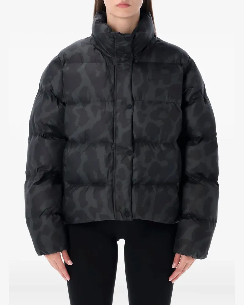 Nike printed puffer jacket - Schwarz Schwarz