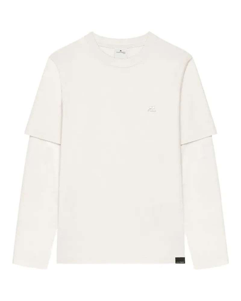 Courrèges T-Shirt mit doppelten Ärmeln - Weiß Weiß