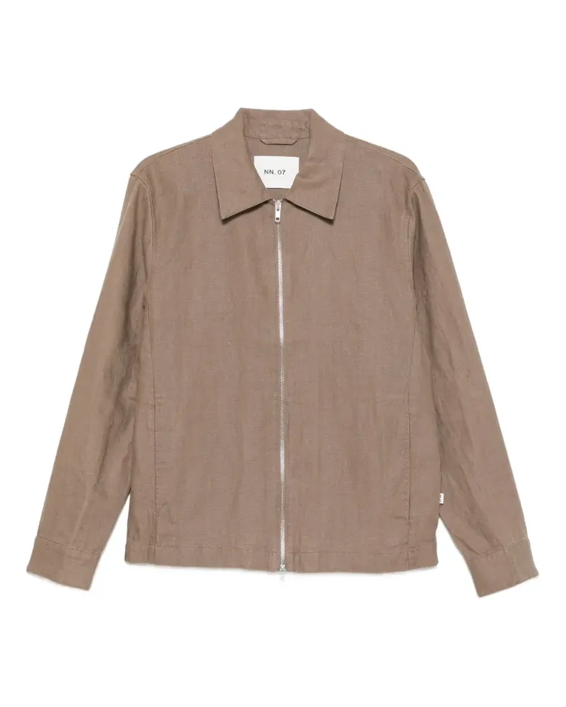 NN 07 Alban Jacke mit Zwei-Wege-Reißverschluss - Braun Braun