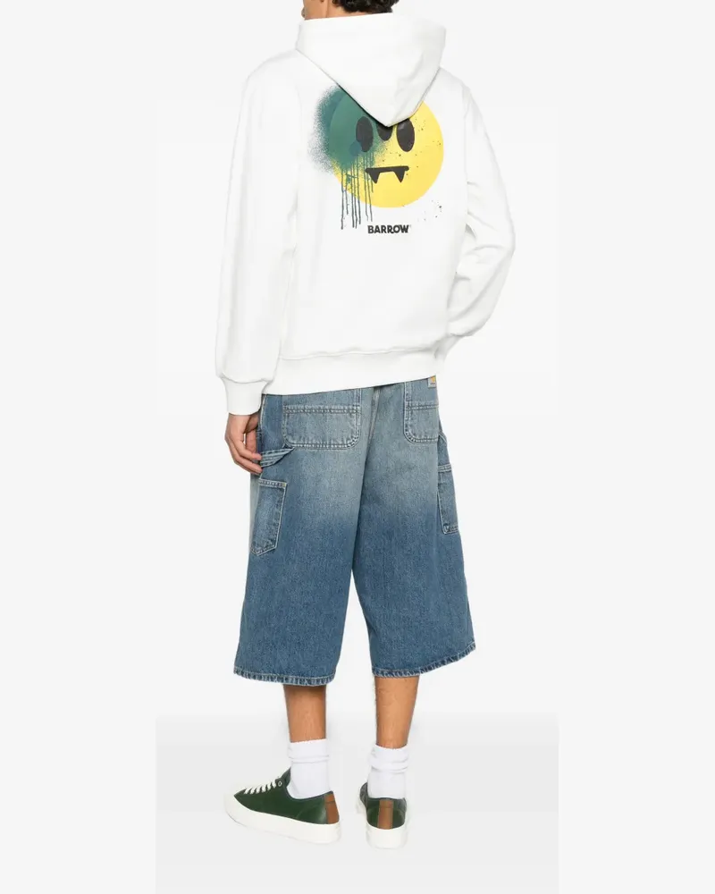 BARROW graphic-print hoodie - Weiß Weiß