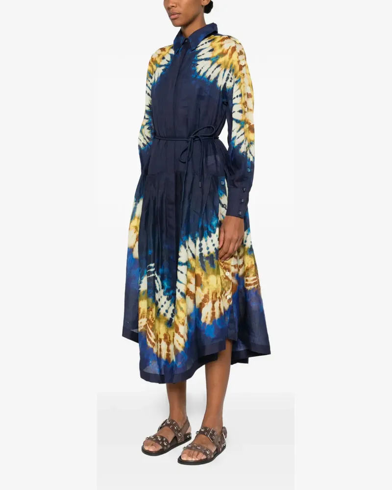ALEMAIS tie-dye tie maxi dress - Blau Blau