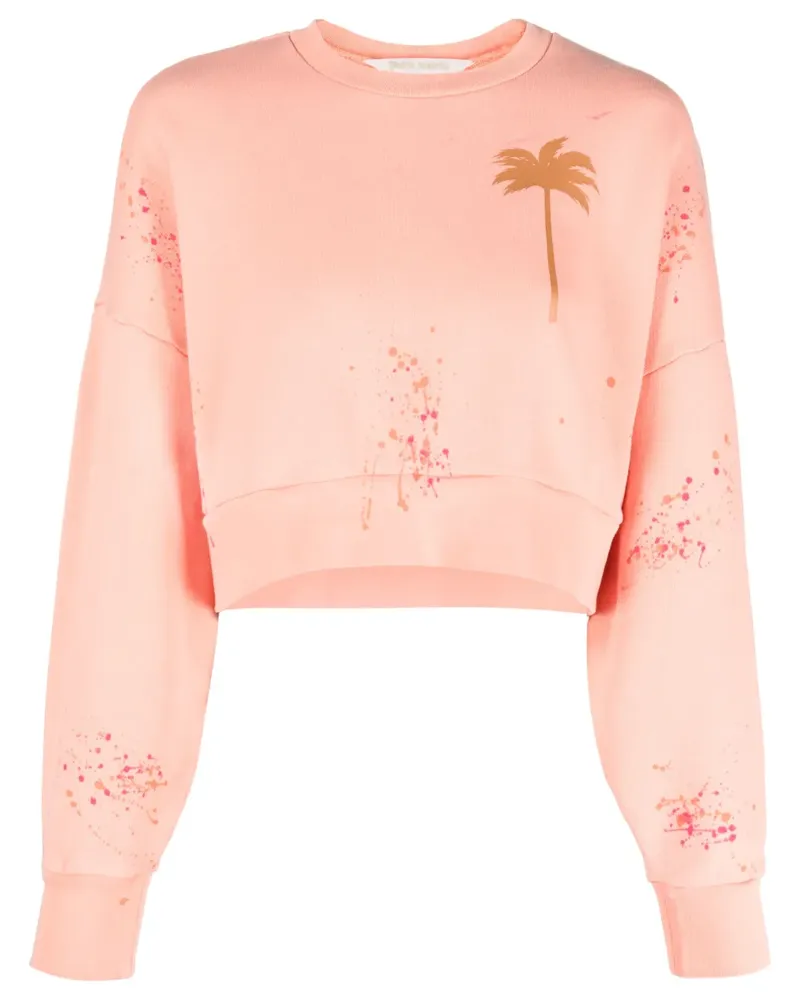 Palm Angels Sweatshirt mit Palmen-Print - Orange Orange