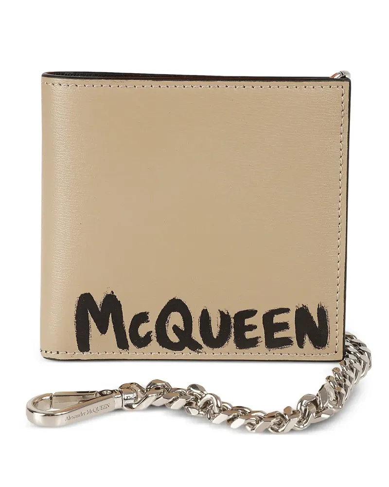 Alexander McQueen Portemonnaie mit Kette - Nude Nude