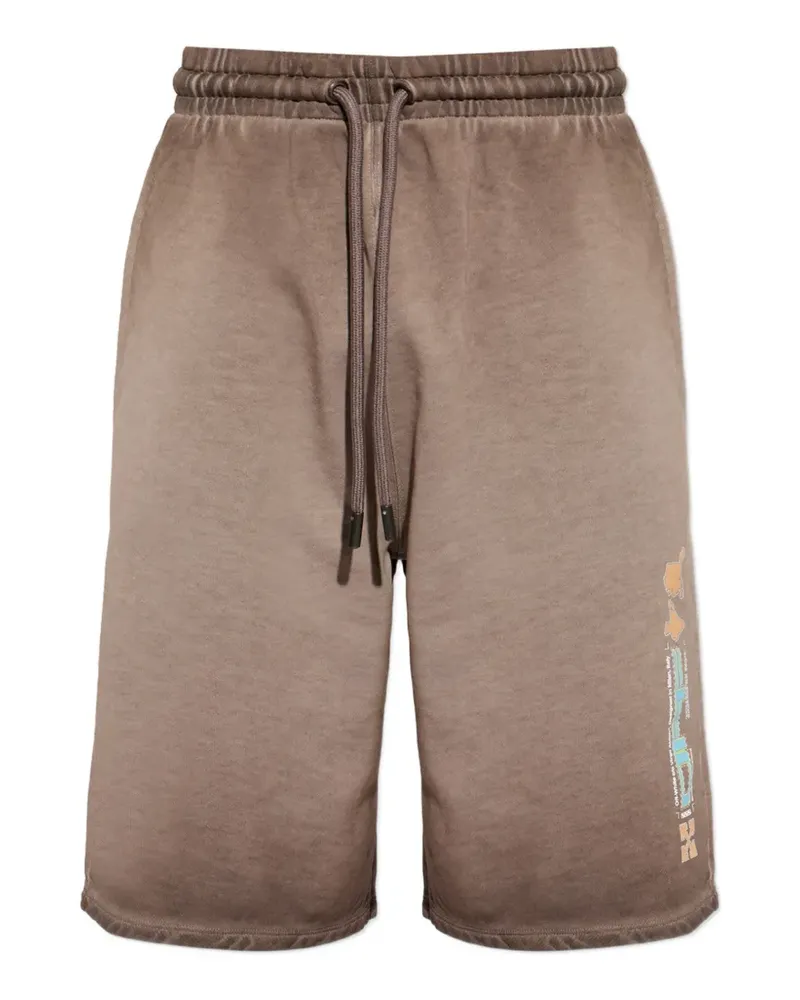 OFF-WHITE Shorts mit Kordelzug - Braun Braun