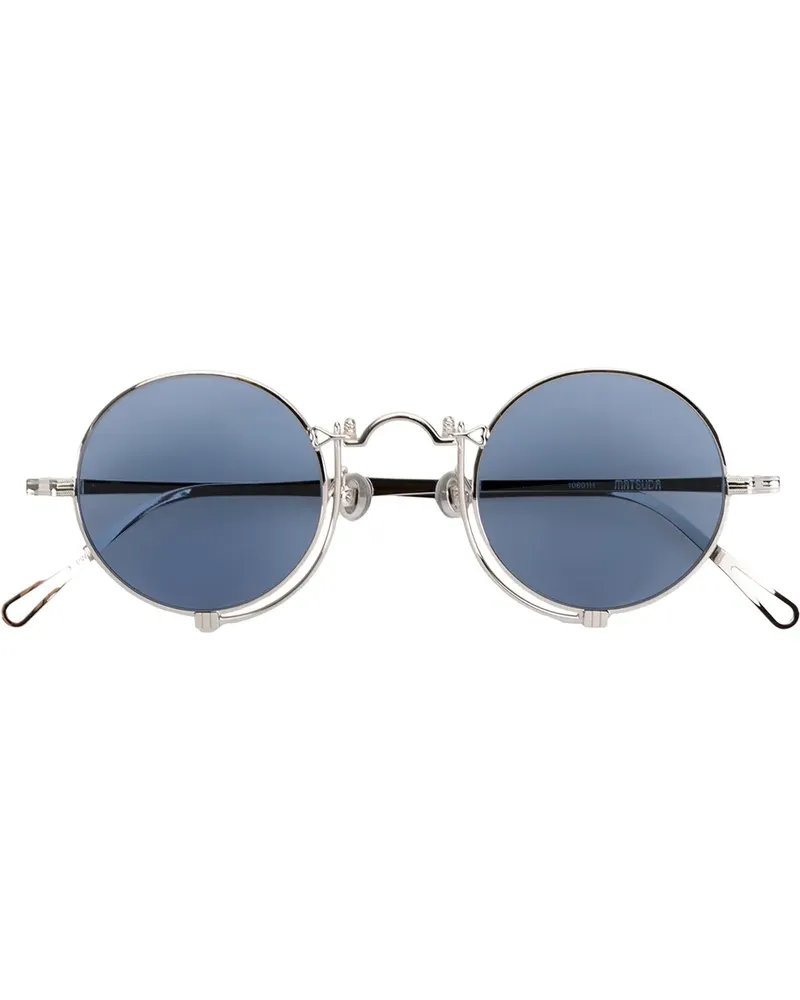 MATSUDA Runde Sonnenbrille - Blau Blau