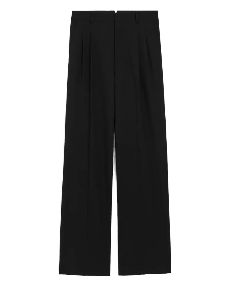 AMI Paris pleats trousers - Schwarz Schwarz