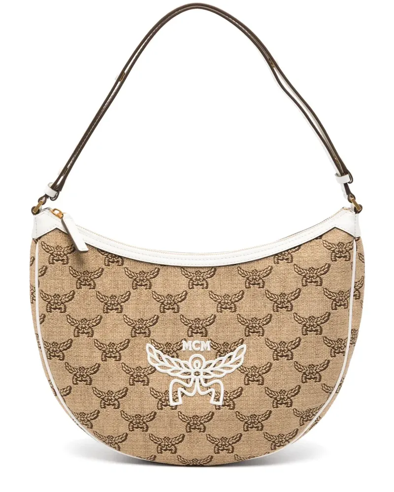 MCM Ascending Moon Schultertasche - Nude Nude