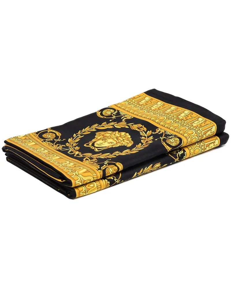 Versace I Love Baroque Set aus zwei Kissenhüllen - Schwarz Schwarz