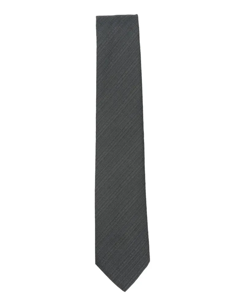 Canali Seidenkrawatte mit diagonalen Streifen - Grau Grau