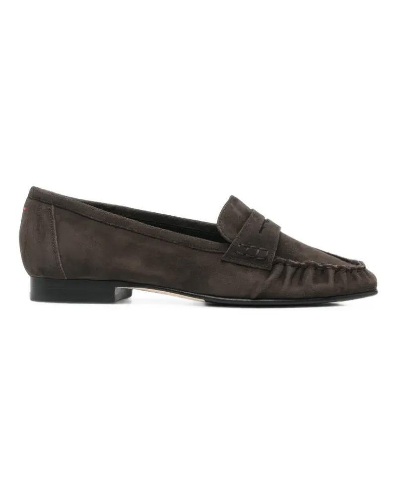 aeyde Aldous suede penny loafers - Braun Braun