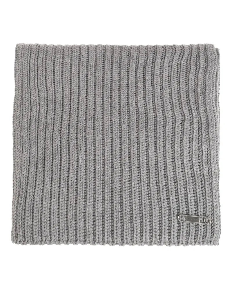Givenchy ribbed safety-pin scarf - Grau Grau