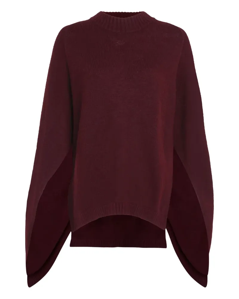 Karl Lagerfeld Cape mit offenem Saum - Rot Rot