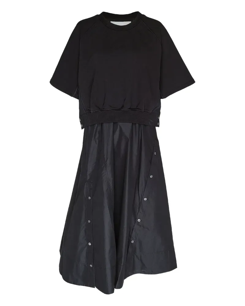 3.1 phillip lim Kleid mit Sweatshirteinsatz - Schwarz Schwarz